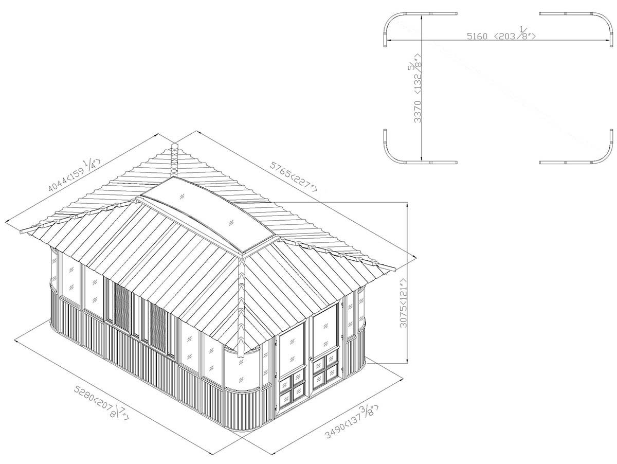 gazebo elevation drawing