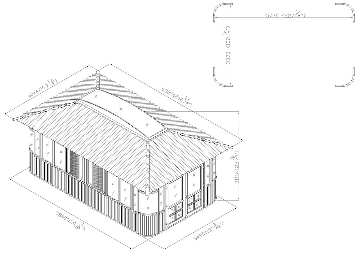 gazebo elevation drawing